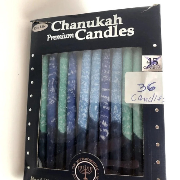 Bundle Hanukkah candles plates and candles box - Picture 4 of 7